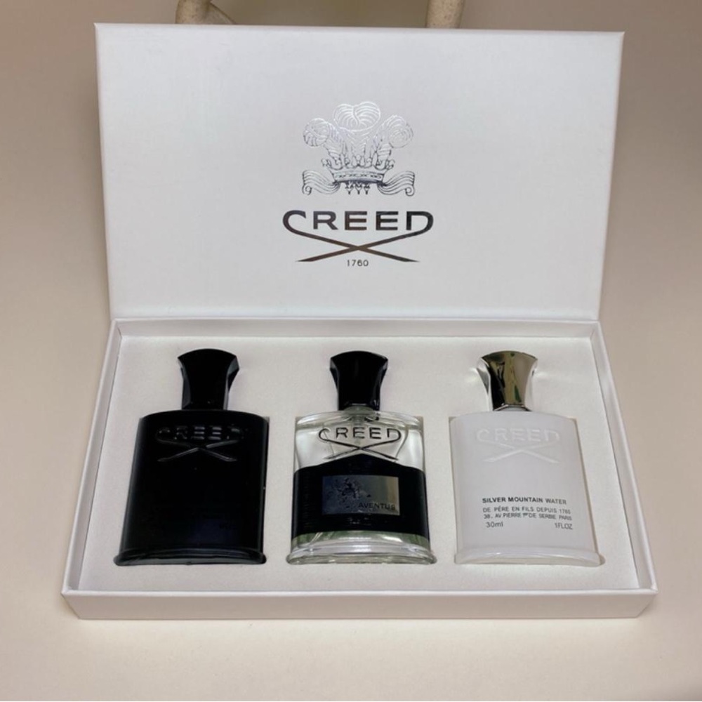 Creed Men's Fragrance Trio - Black, Silver, and White